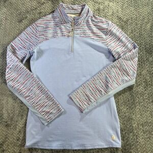 Bette & Court Womens Pullover 1/4 Zip Long Sleeve Golf Athletic Shirt‎ Size S